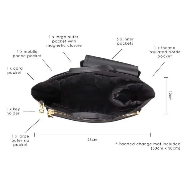 The Nappy Society Compact Baby Bag Insert - Black