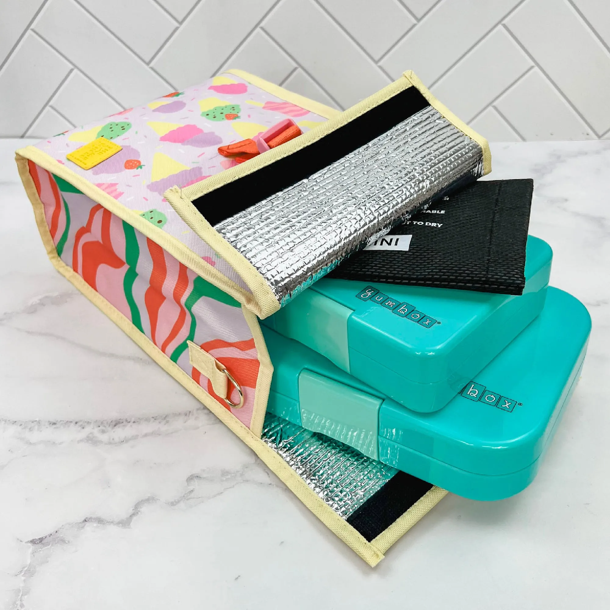 The Somewhere Co. Insulated Lunch Satchel MINI - Posy Skies