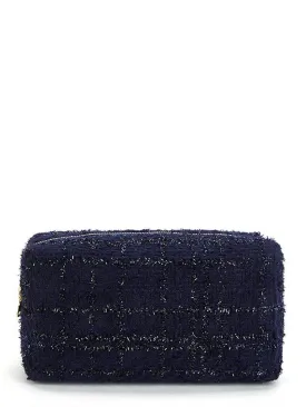 Tweed Zipper Makeup Bag