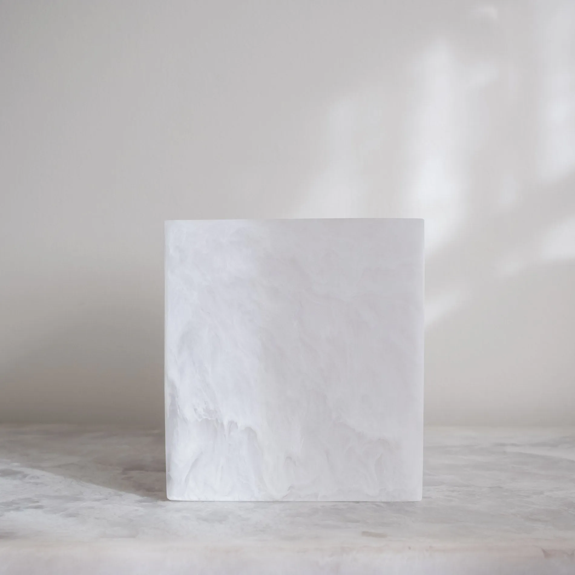 Whistler Square Vase - White Marble